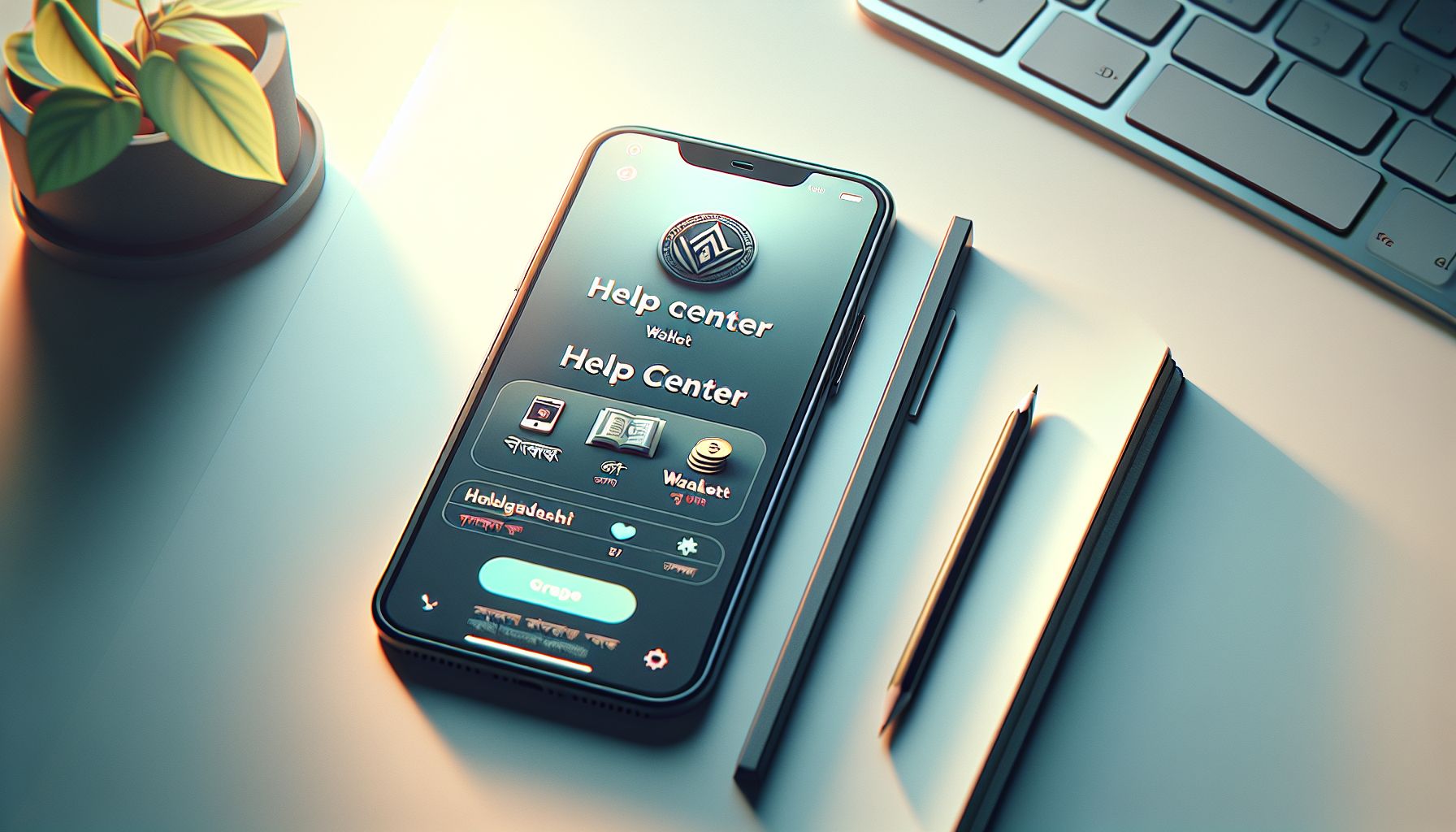 Player reviewing BDTJL help tools and wallet options on a smartphone