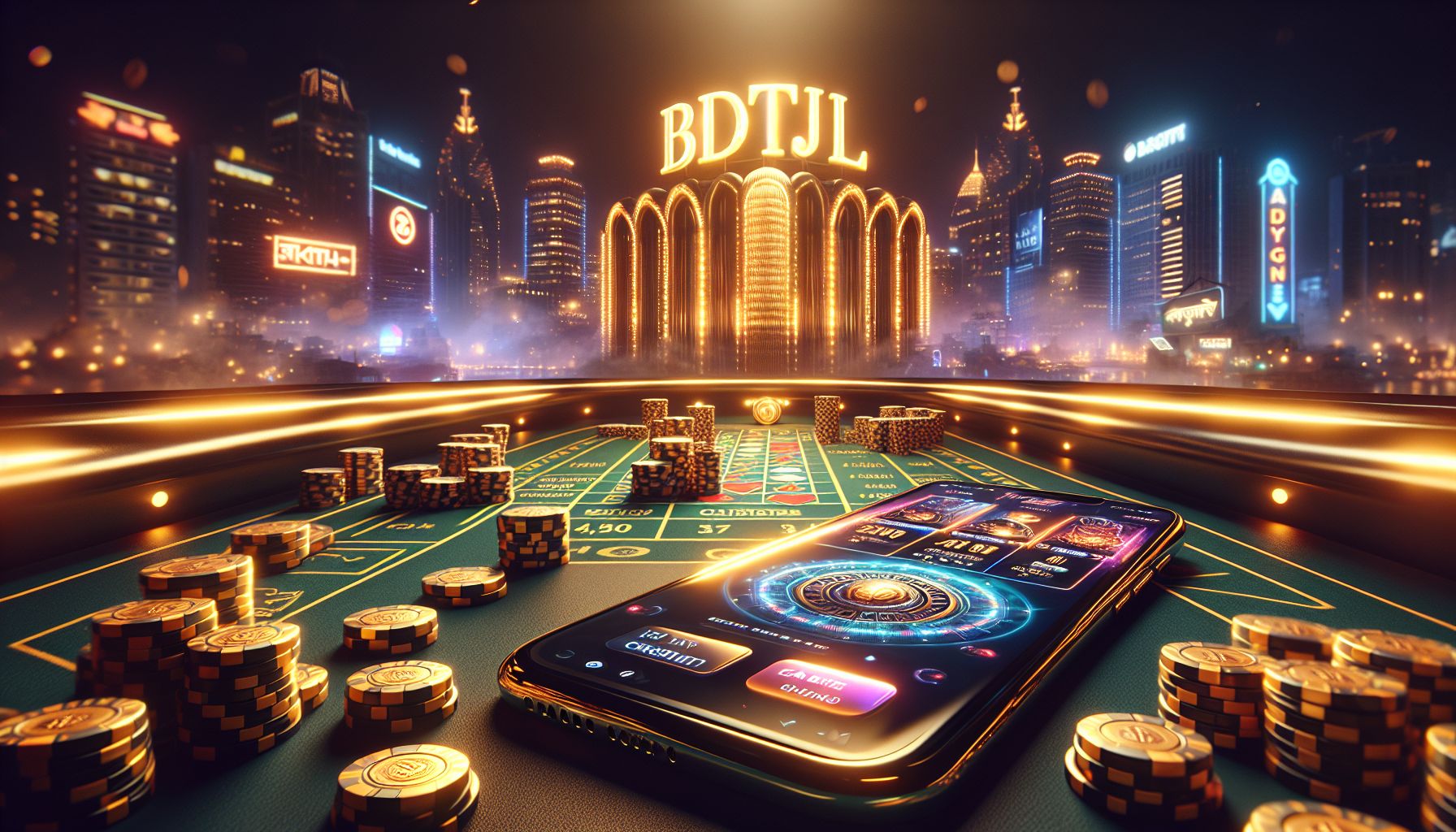Bangladeshi casino player using a mobile device to access live games and slots